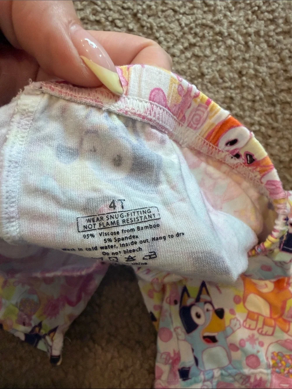 B69 Small Shop Bamboo Shorts— 4t, bluey bubblegum print